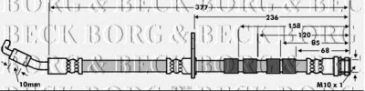 BORG & BECK bbh7634 -  Тормозной шланг